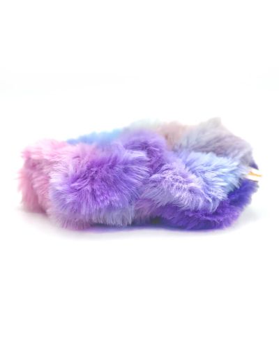 Scrunchie Rainbow Fur blue